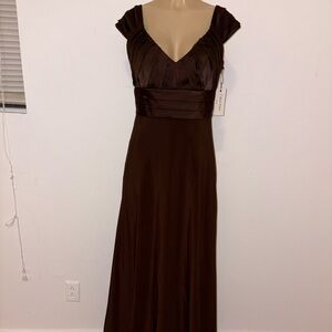 Calvin Klein Brown Evening Gown Wedding Event Size 10 New